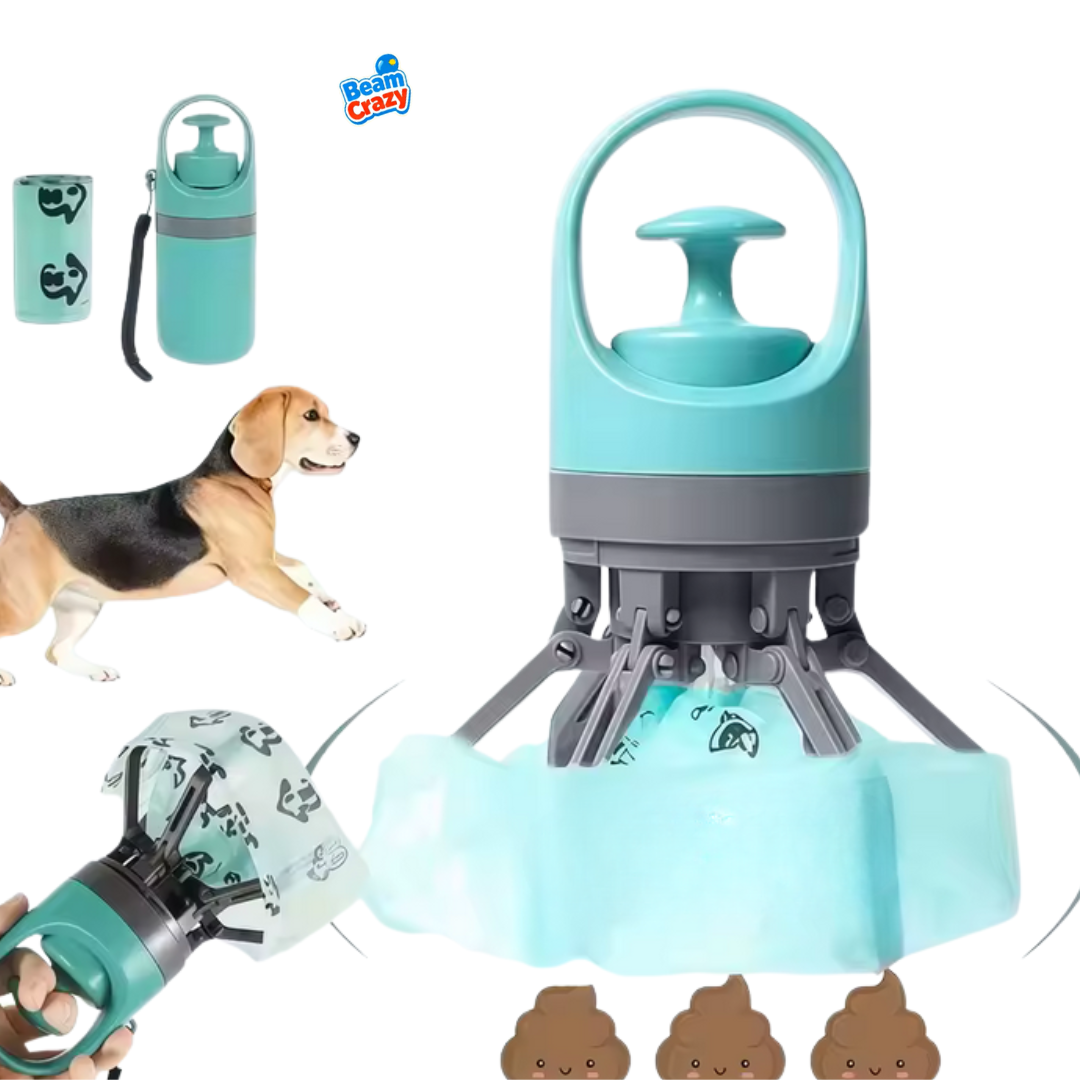 Scooper portatile per cacca di cani - pulitore per prelievo di rifiuti per animali domestici all'aperto